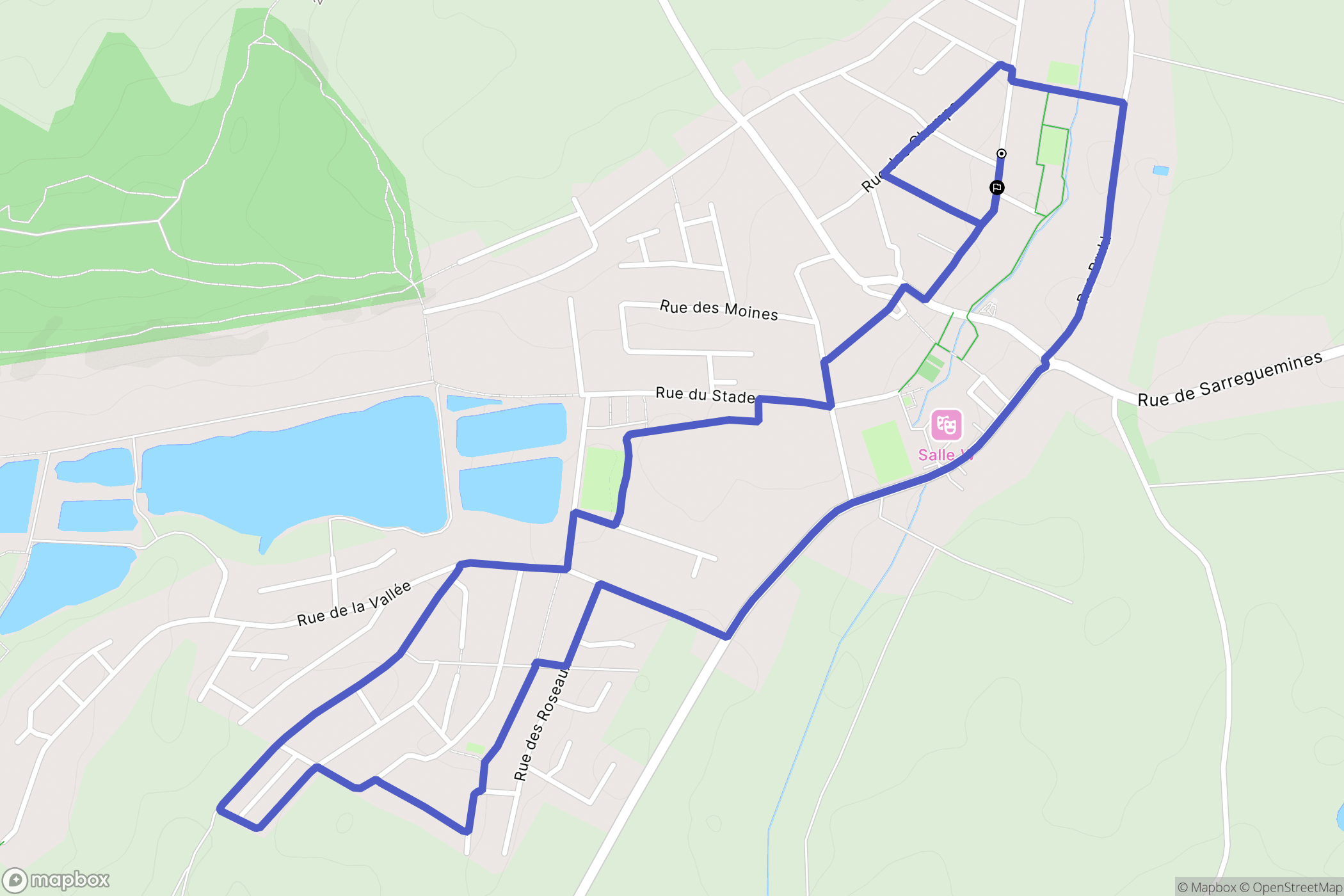 Woustviller : carte du parcours de randonnée - France