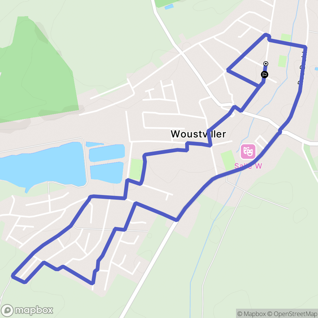 Woustviller : carte du parcours de randonnée - France