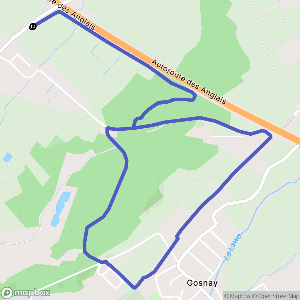 Labeuvrière : carte du parcours de randonnée - France