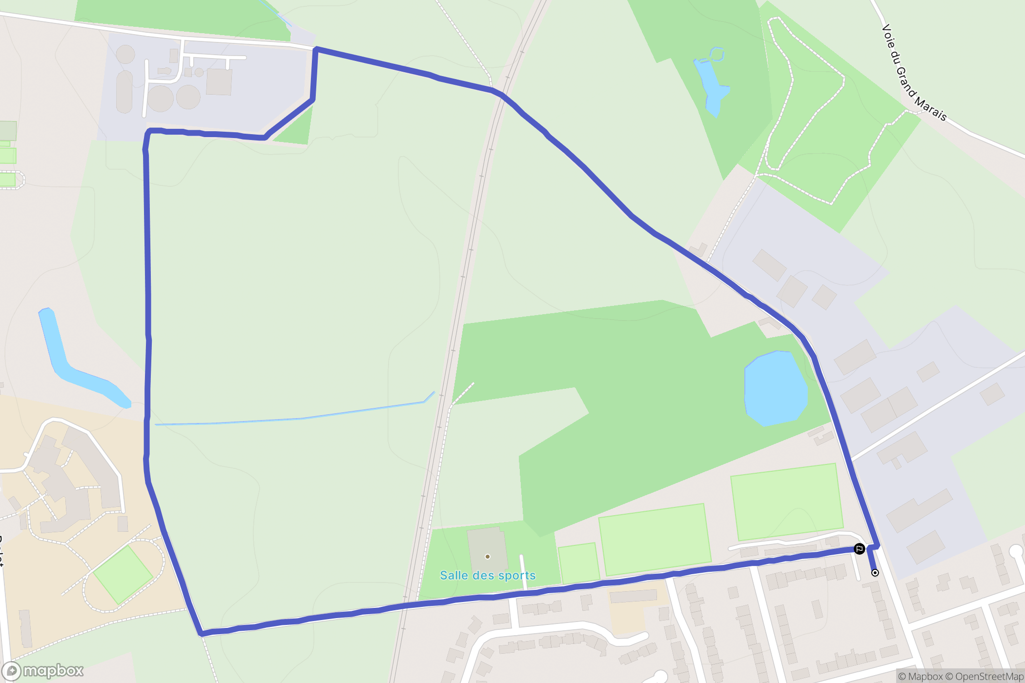 Provin : carte du parcours de randonnée - France