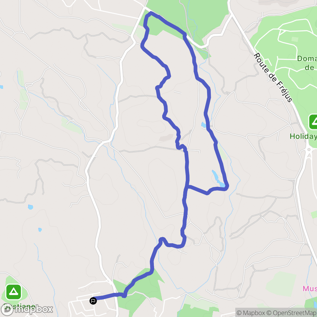 Puget-sur-Argens : carte du parcours de randonnée - France