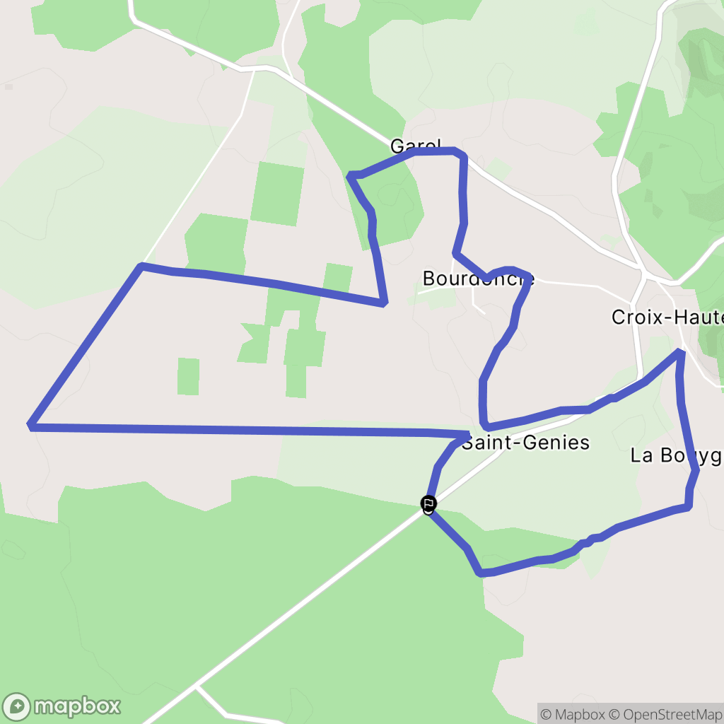Cazals : carte du parcours de randonnée - France