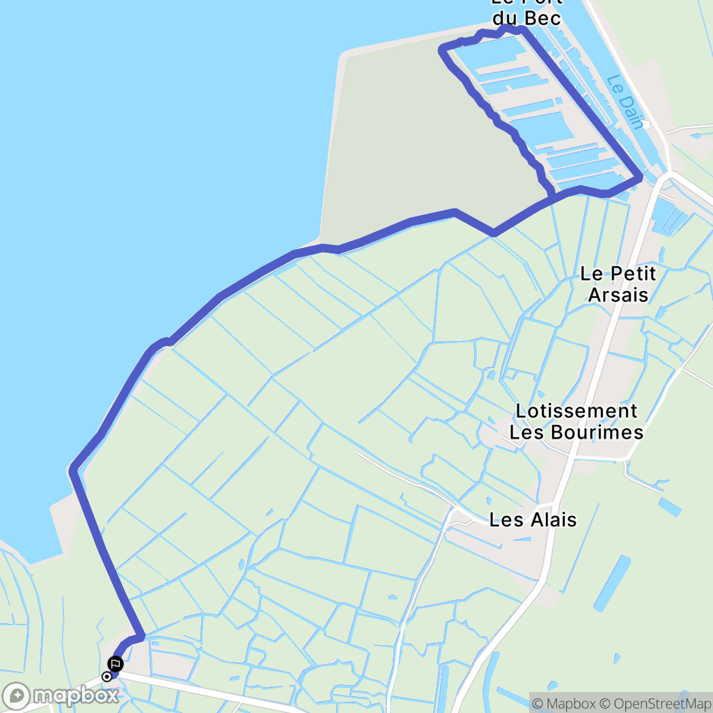 Beauvoir-sur-Mer : carte du parcours de randonnée - France