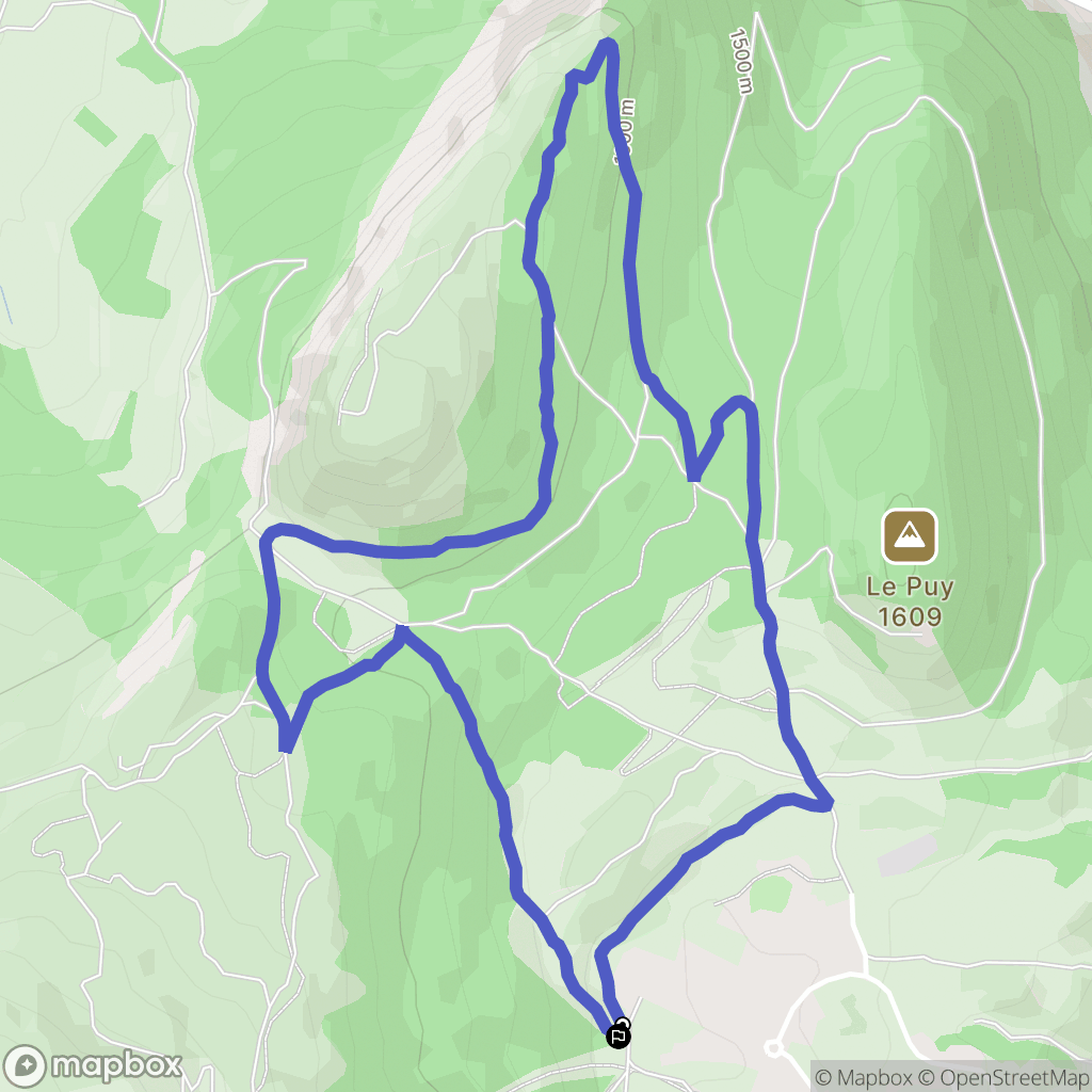 Dévoluy : carte du parcours de randonnée - France