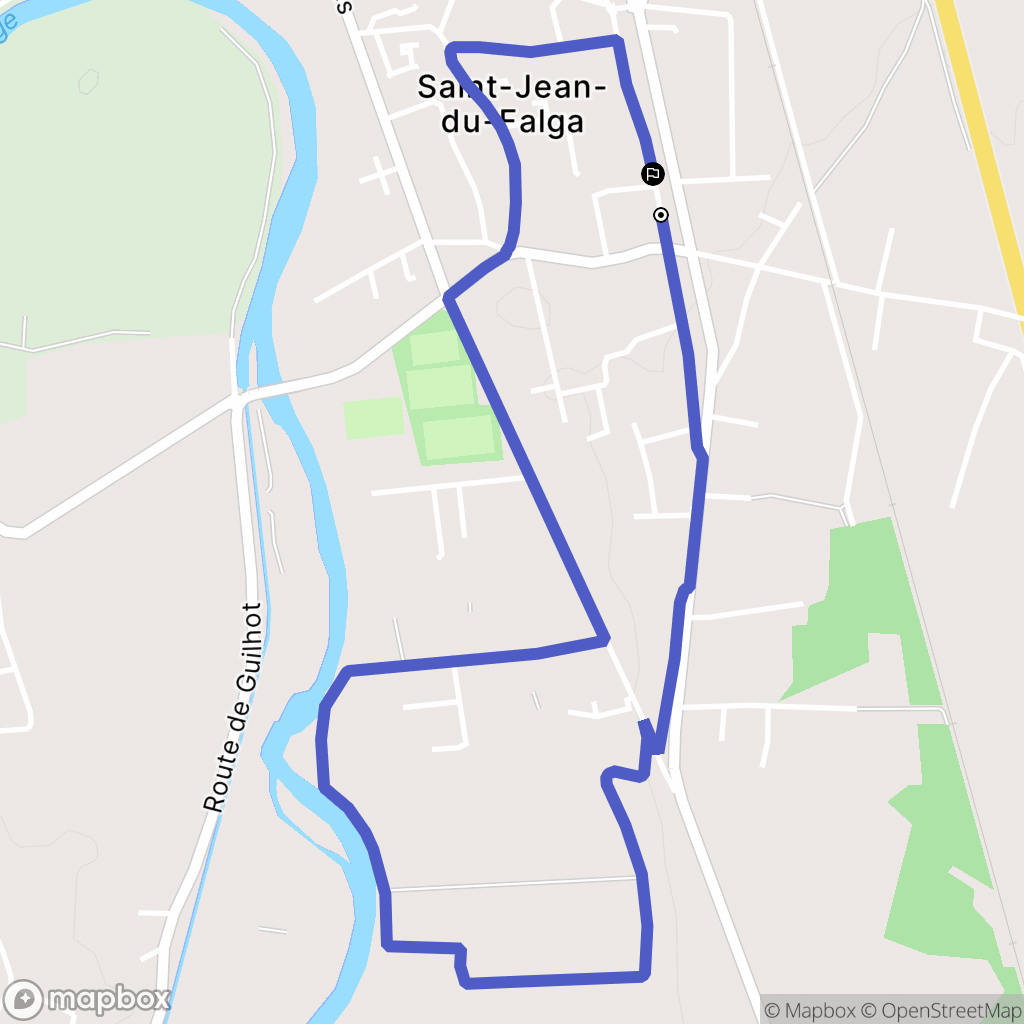 Saint-Jean-du-Falga : carte du parcours de randonnée - France