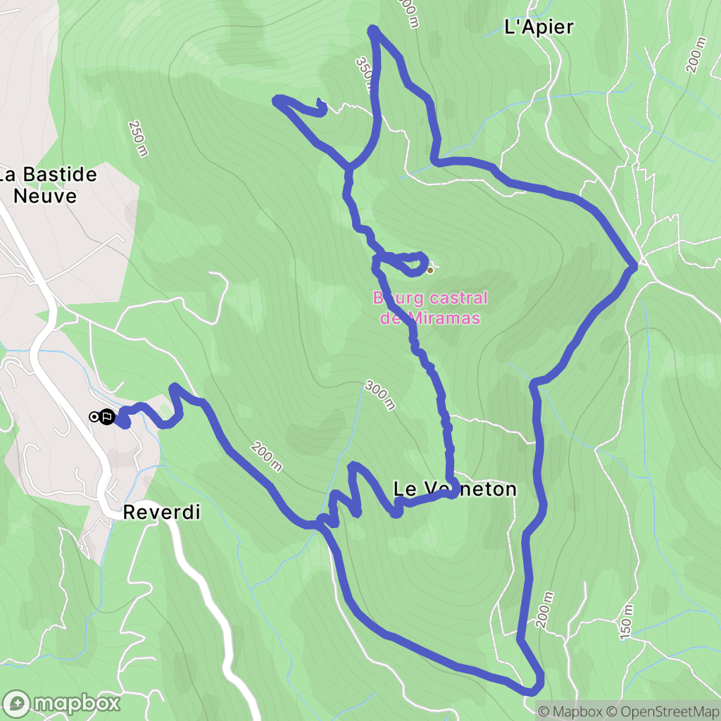 Le Plan-de-la-Tour : carte du parcours de randonnée - France