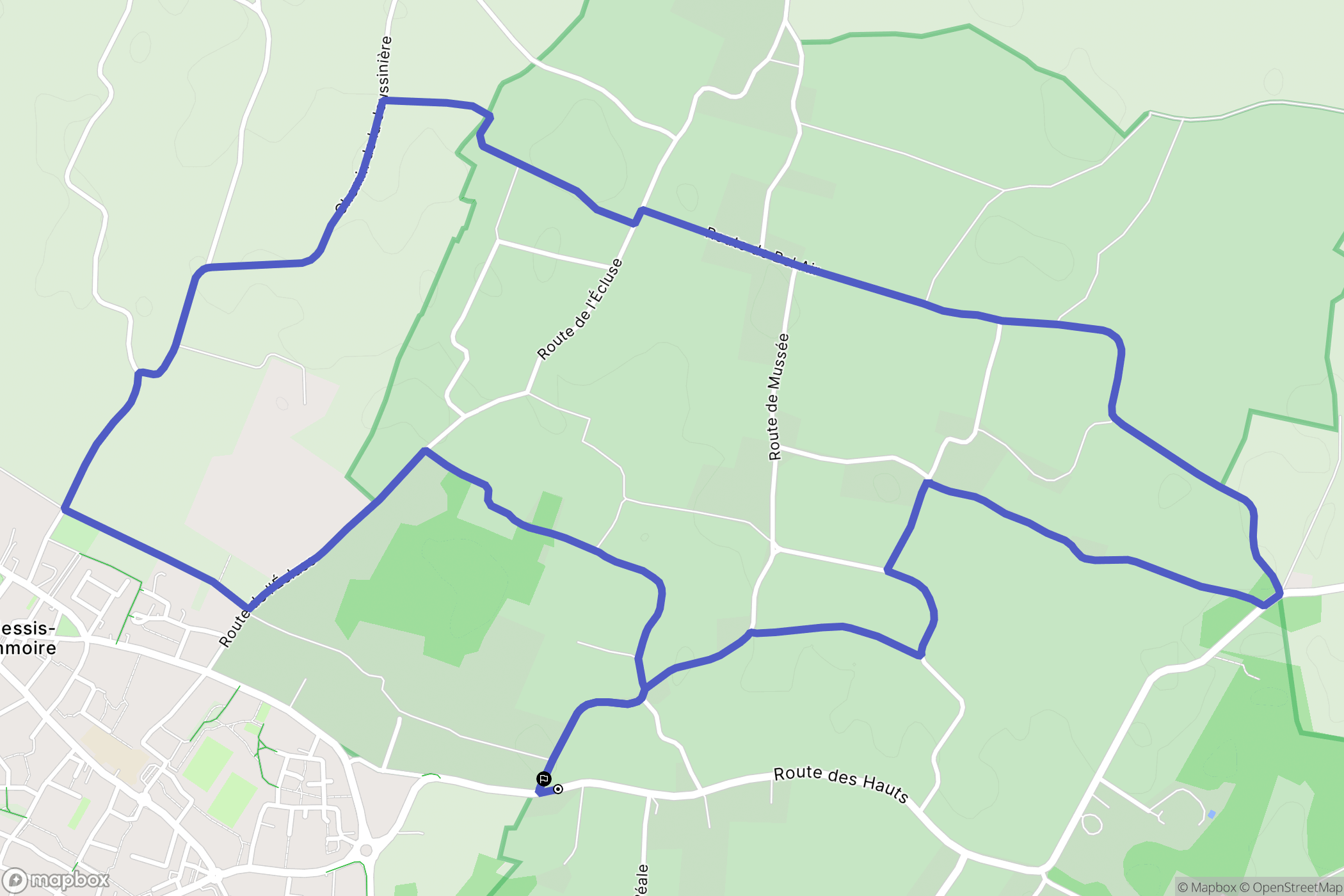 Loire-Authion : carte du parcours de randonnée - France