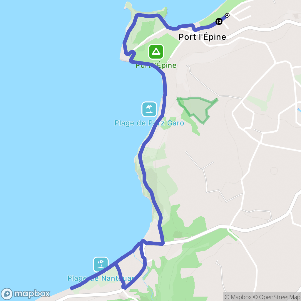 Trélévern : carte du parcours de randonnée - France