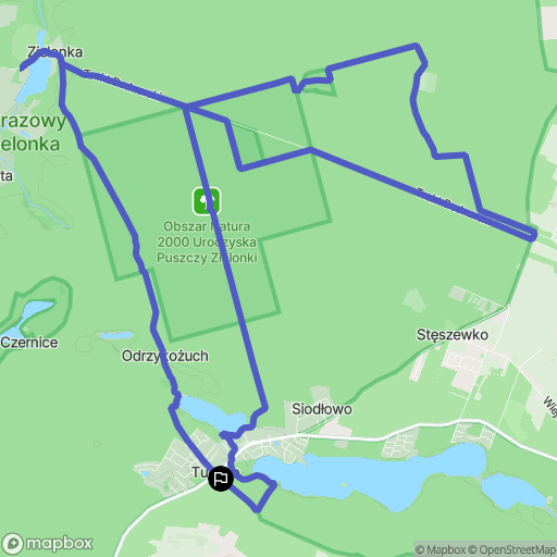Tuczno: mapa trasy - Poland
