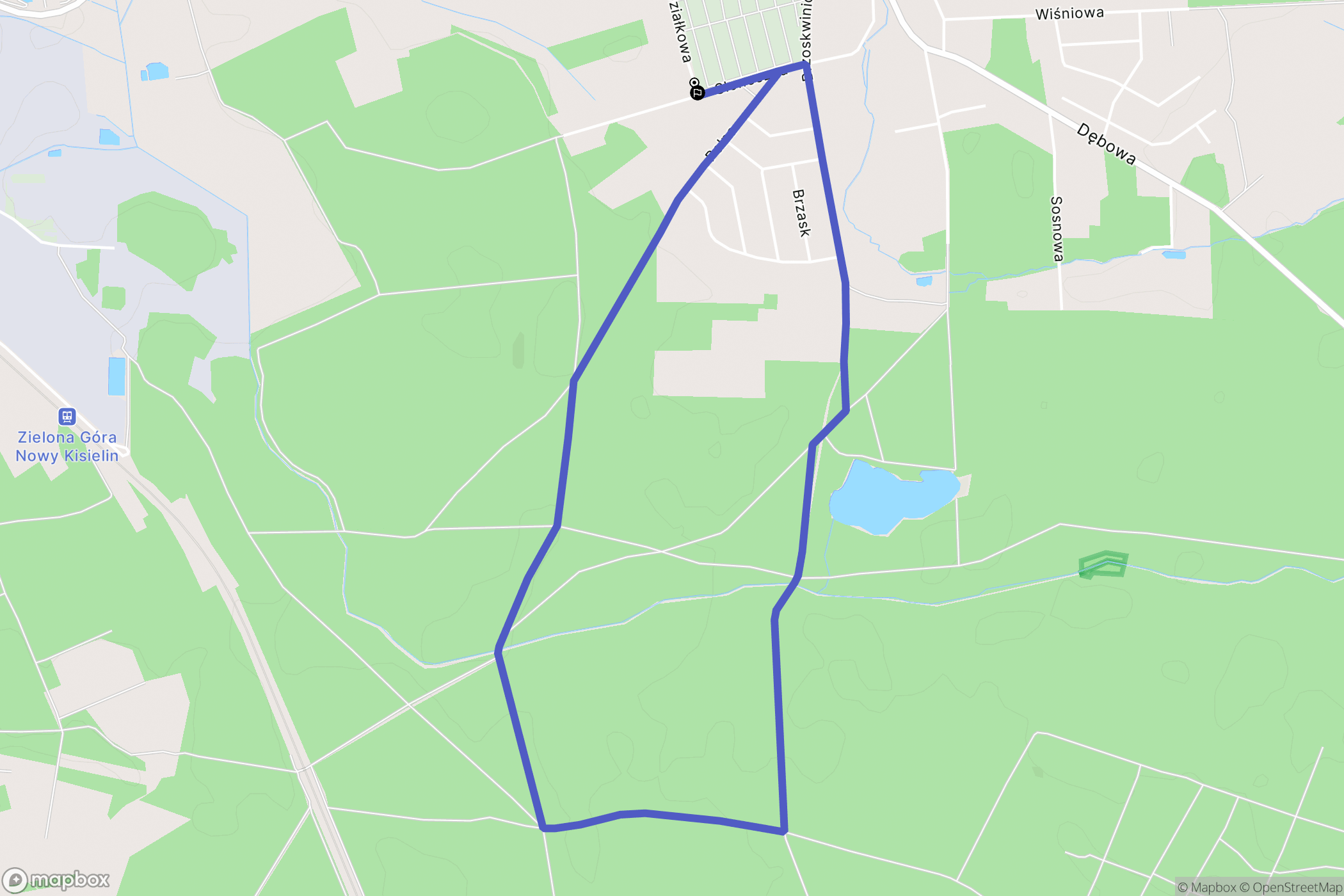 Droszków: mapa trasy - Poland