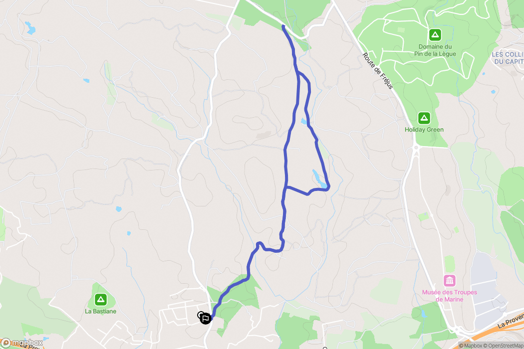Puget-sur-Argens : carte du parcours de randonnée - France