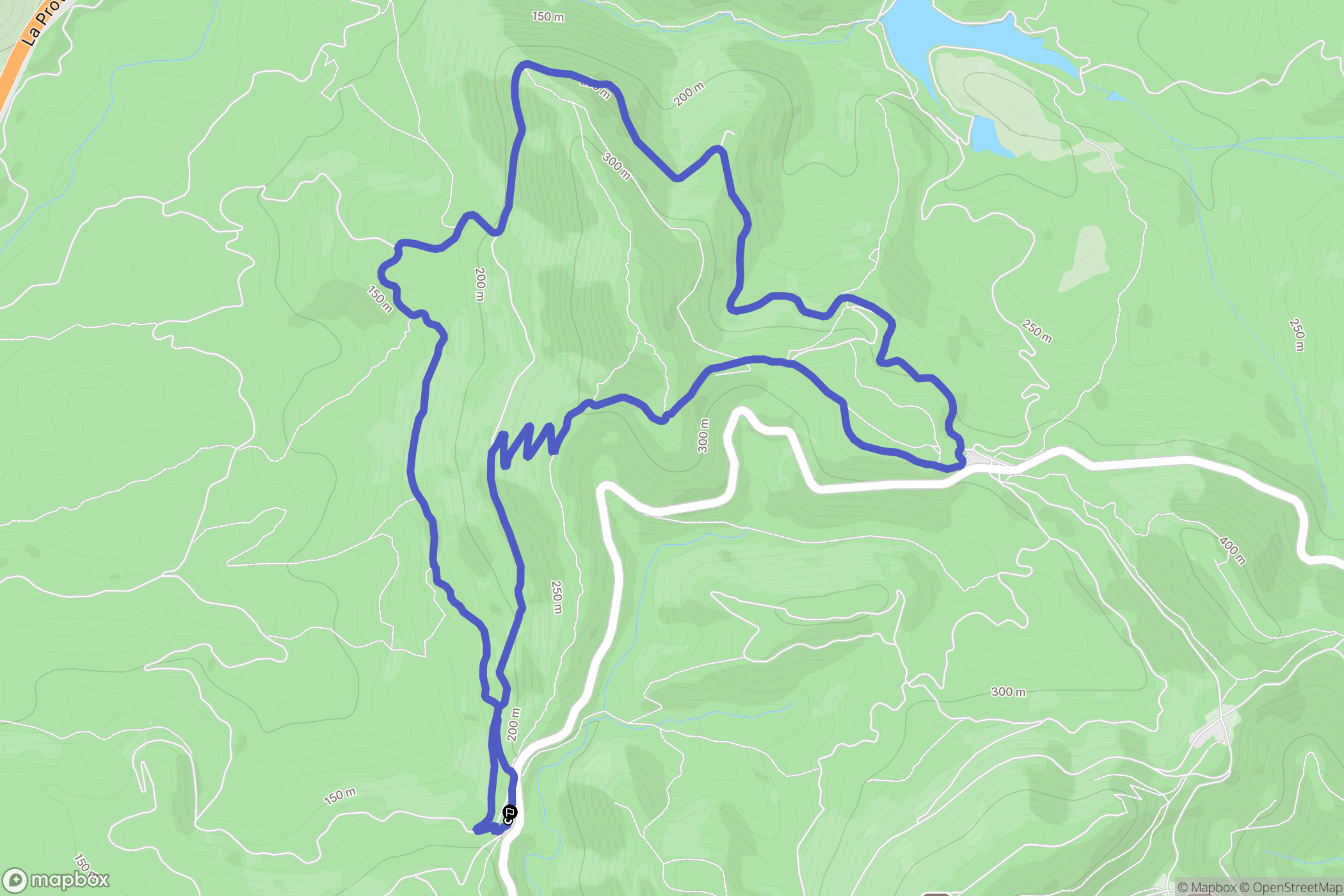 Fréjus : carte du parcours de randonnée - France