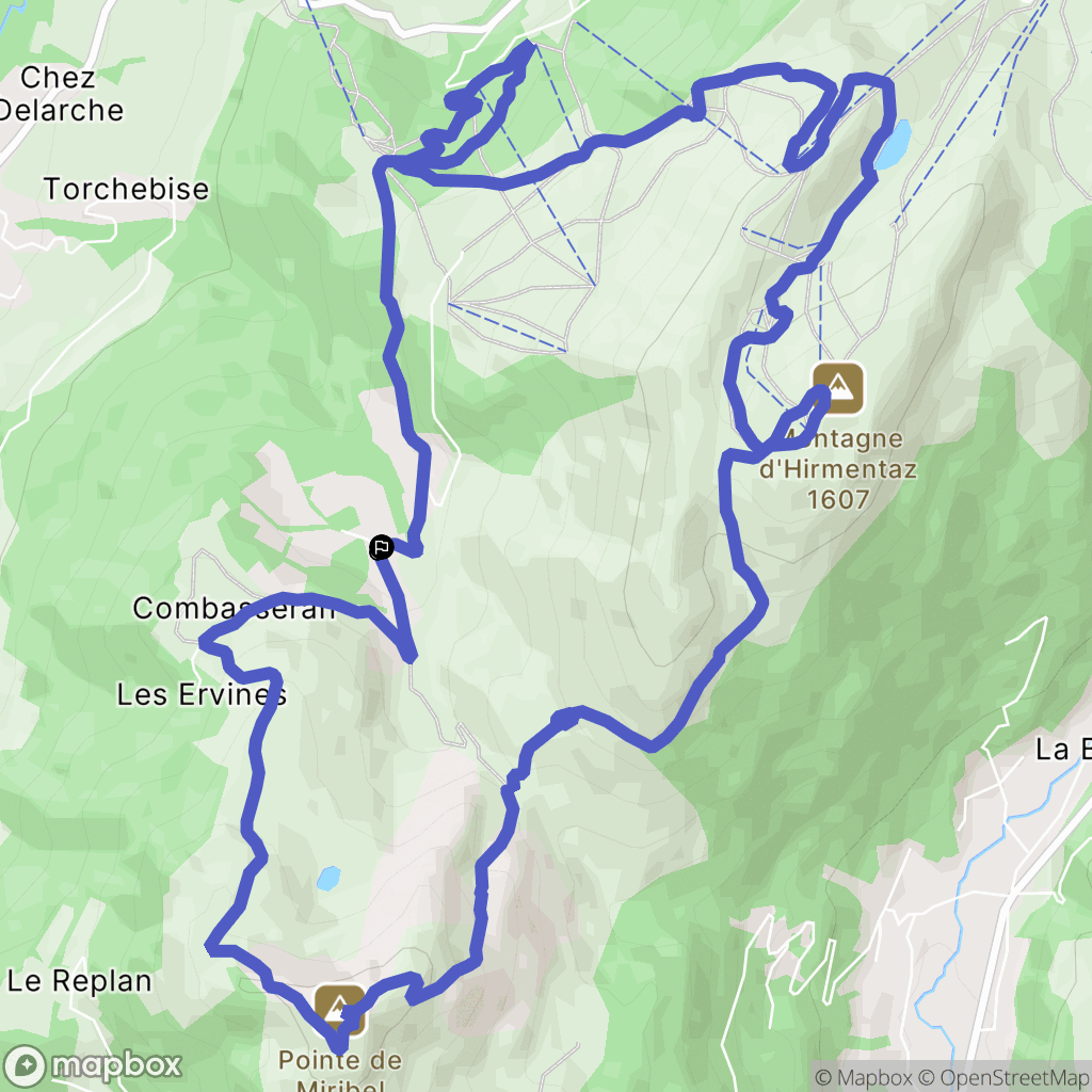 Habère-Lullin : carte du parcours de randonnée - France