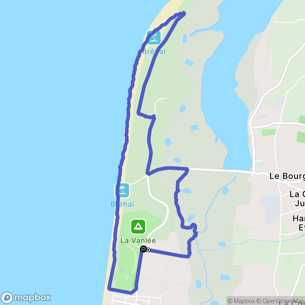 Bréhal : carte du parcours de randonnée - France