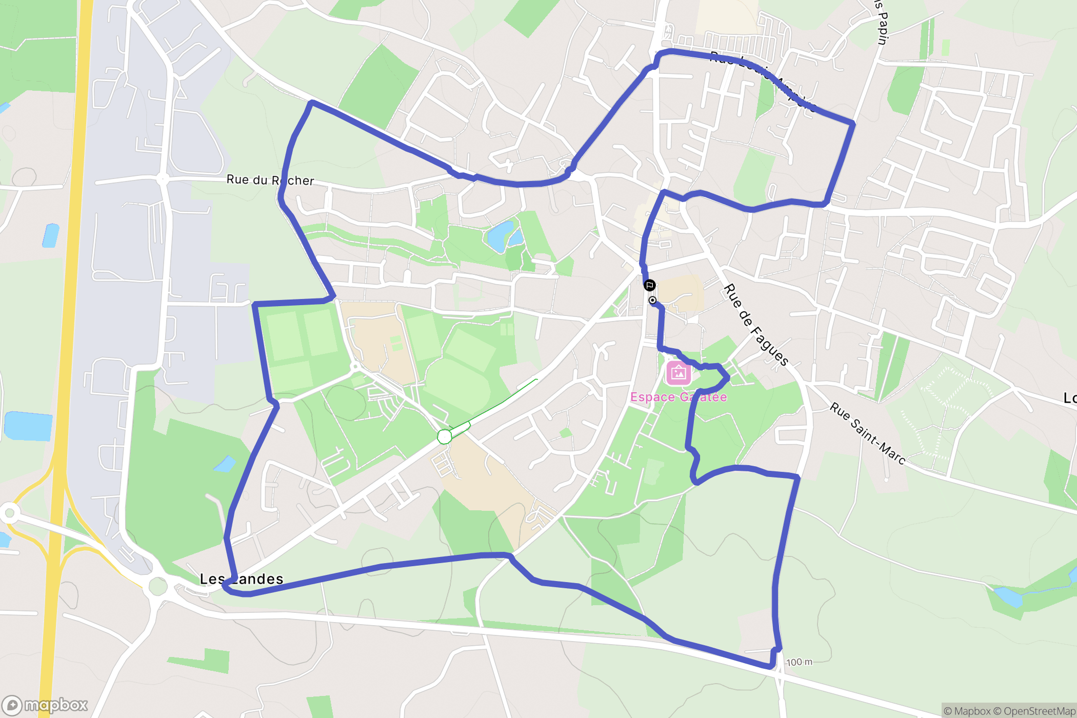 Guichen : carte du parcours de randonnée - France