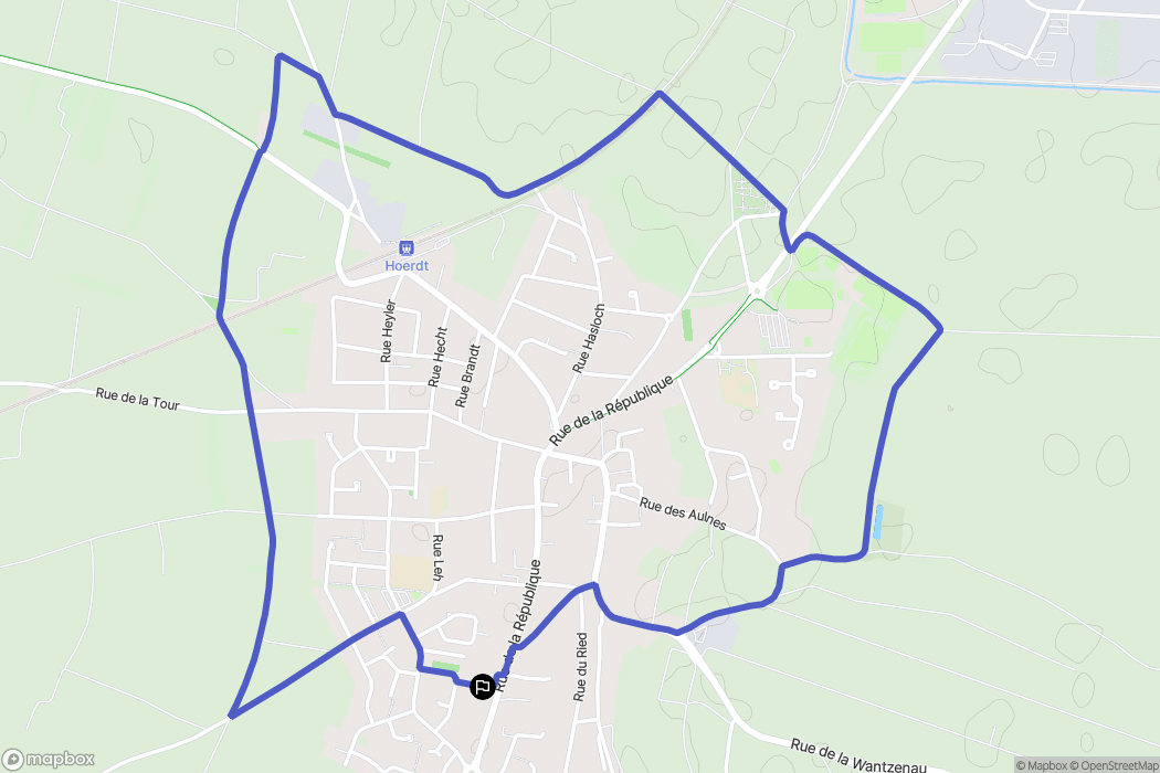 Hœrdt : carte du parcours de randonnée - France
