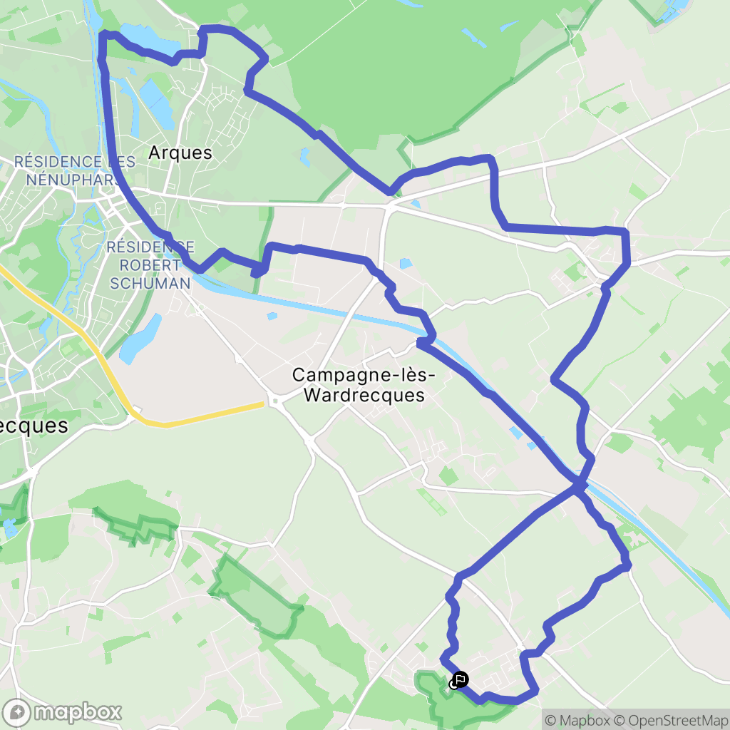 Racquinghem : carte du parcours de randonnée - France