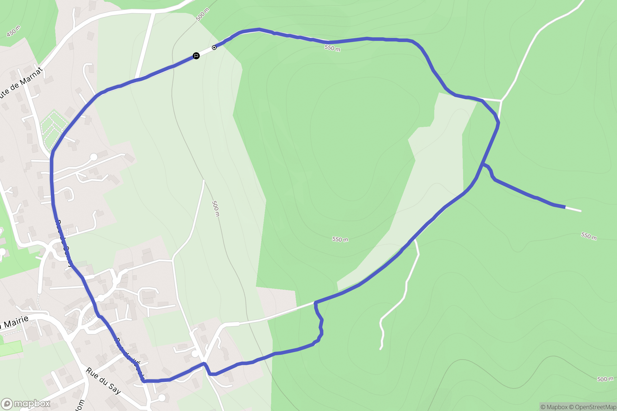 Vézézoux : carte du parcours de randonnée - France
