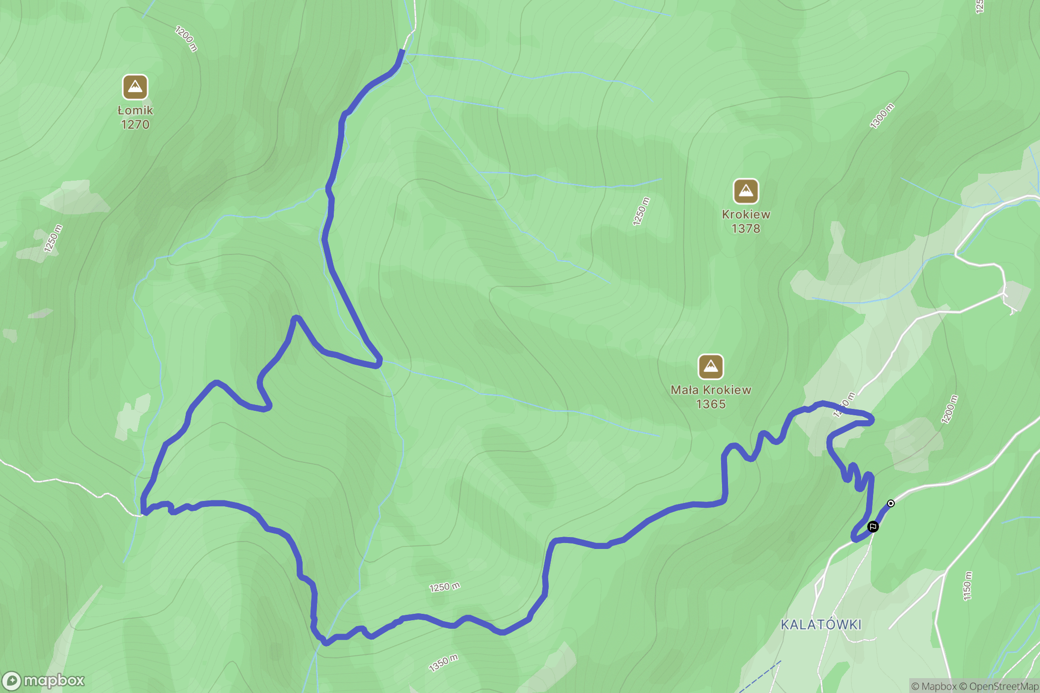Zakopane: mapa trasy - Poland