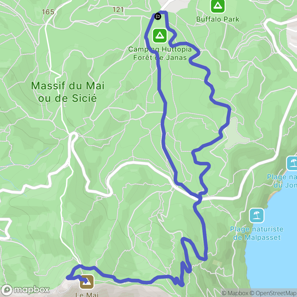 La Seyne-sur-Mer : carte du parcours de randonnée - France