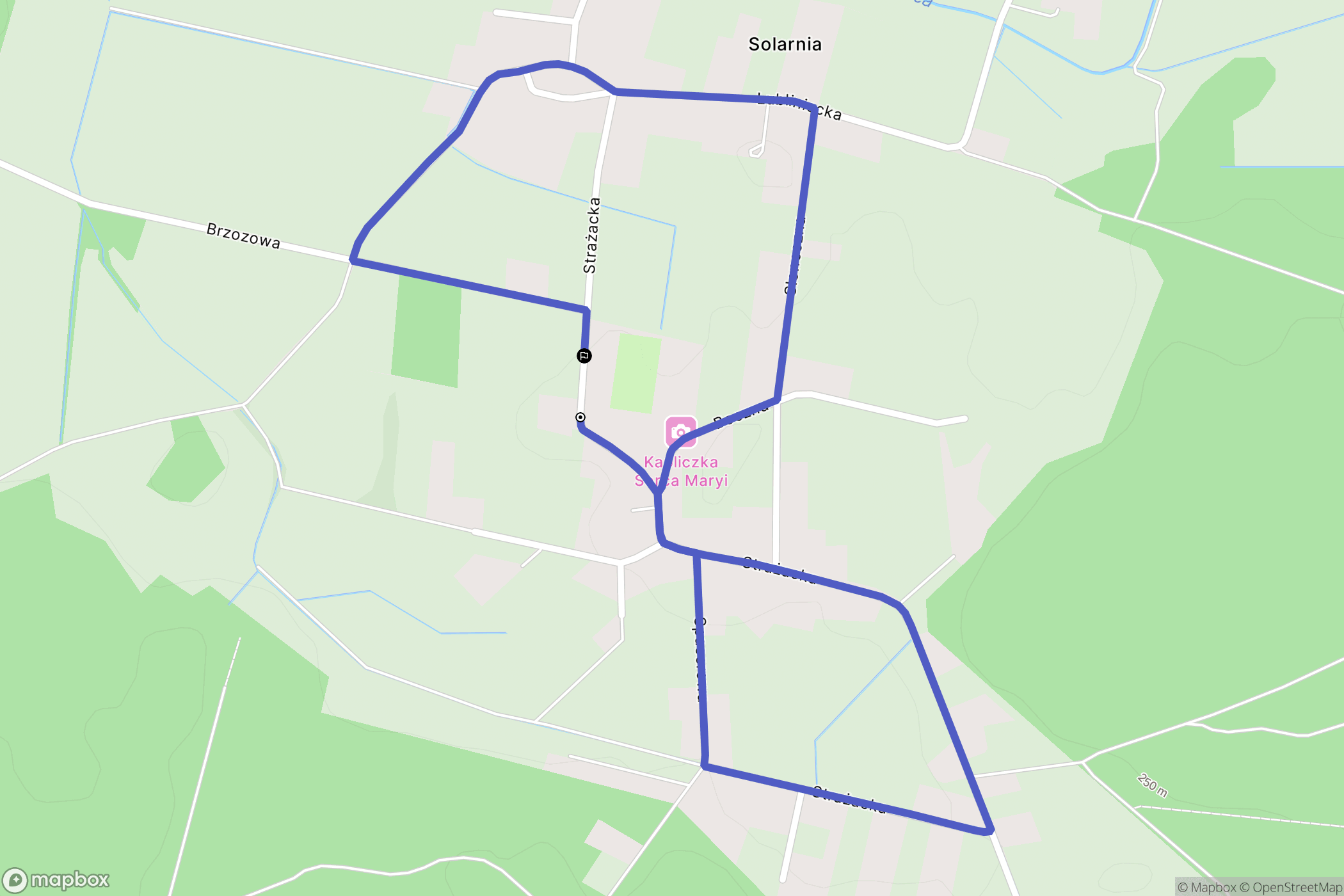 Solarnia: mapa trasy - Poland