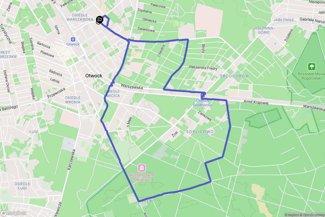 Otwock: mapa trasy - Poland