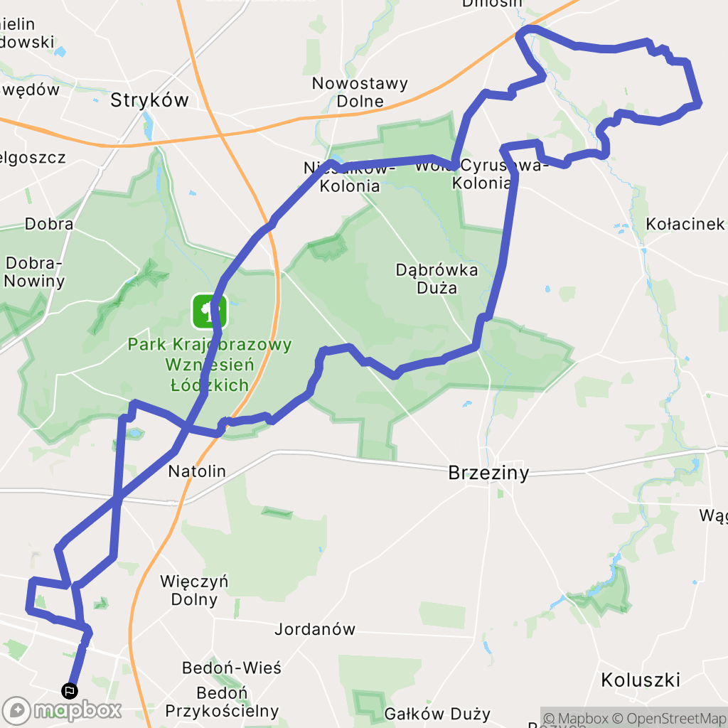 Łódź: mapa trasy - Poland