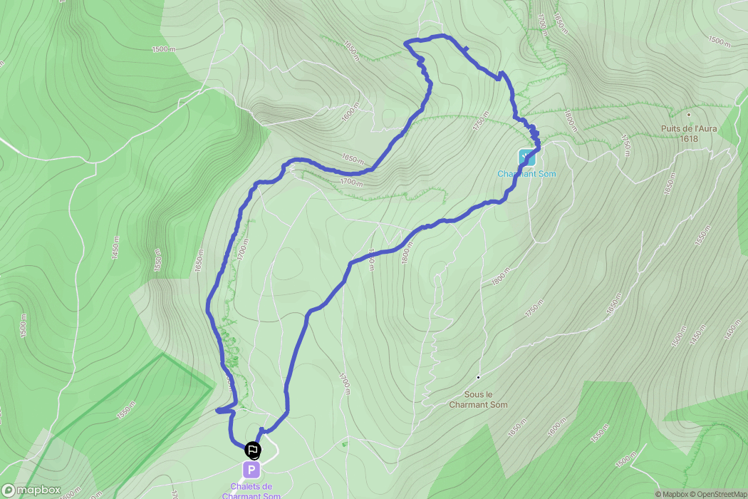 Le Sappey-en-Chartreuse : carte du parcours de randonnée - France