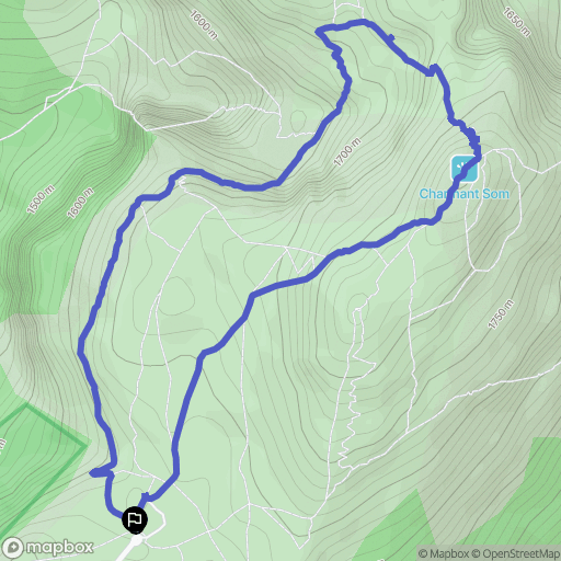 Le Sappey-en-Chartreuse : carte du parcours de randonnée - France