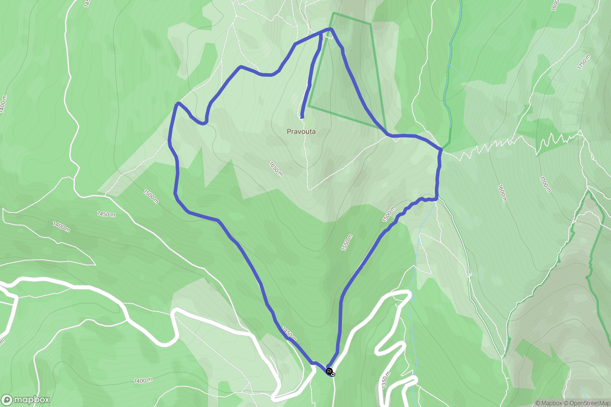 Saint-Pierre-de-Chartreuse : carte du parcours de randonnée - France