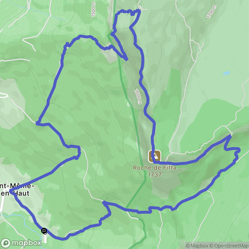 Saint-Même-d'en-Haut : carte du parcours de randonnée - France