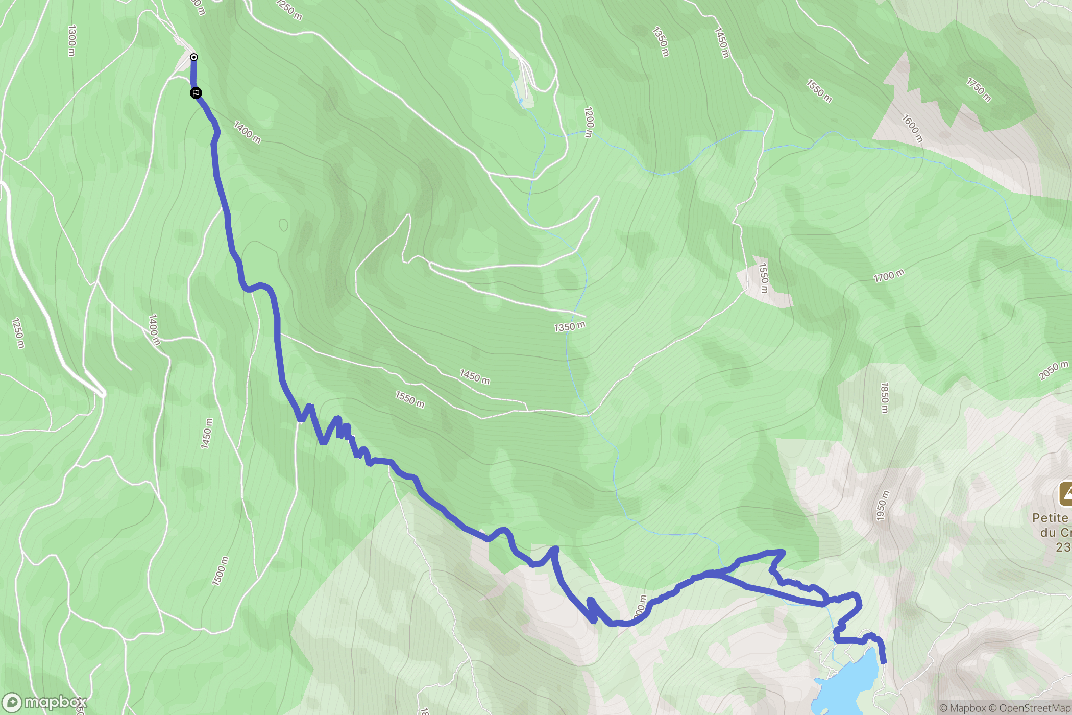 La Combe-de-Lancey : carte du parcours de randonnée - France