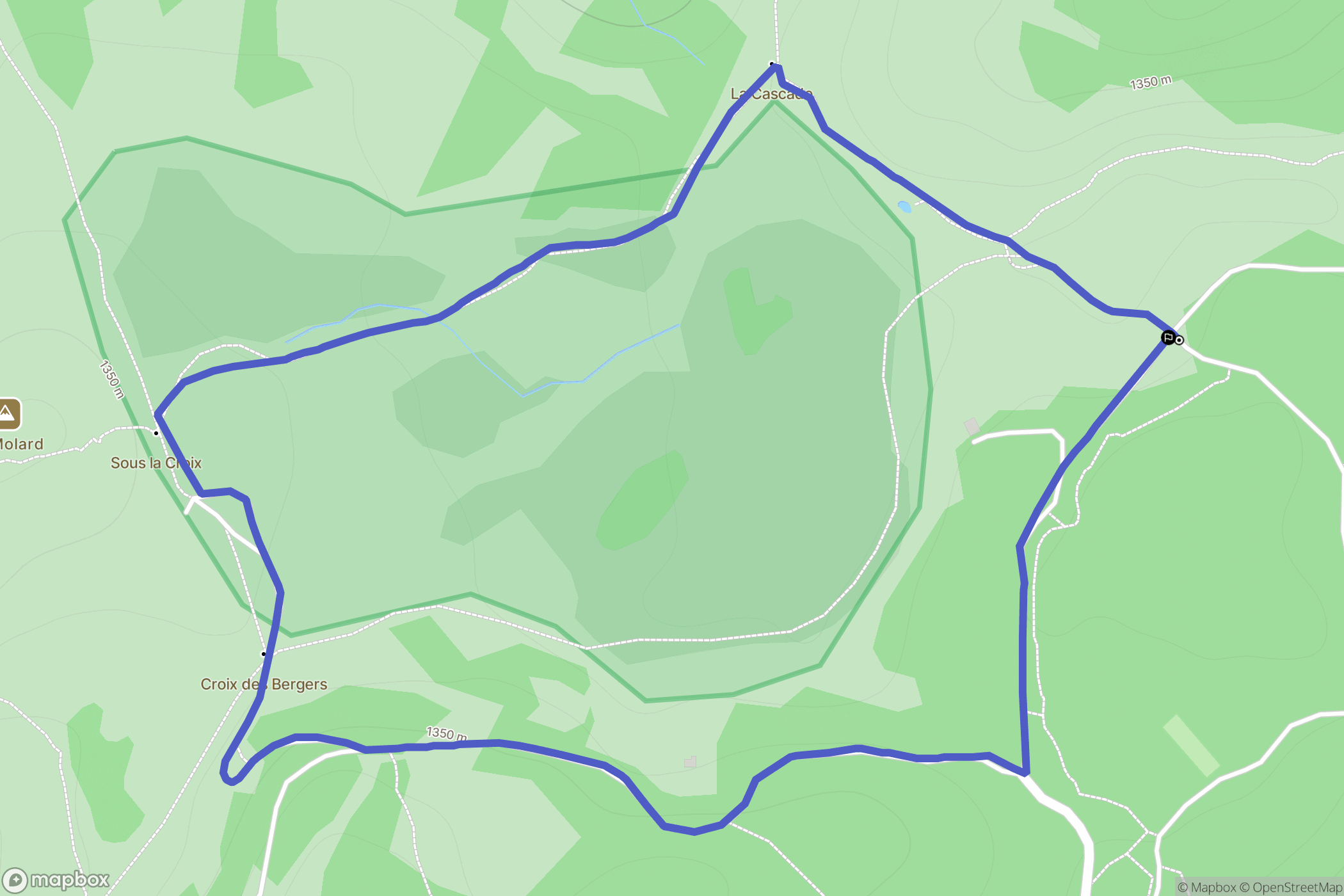 La Croisée : carte du parcours de randonnée - France