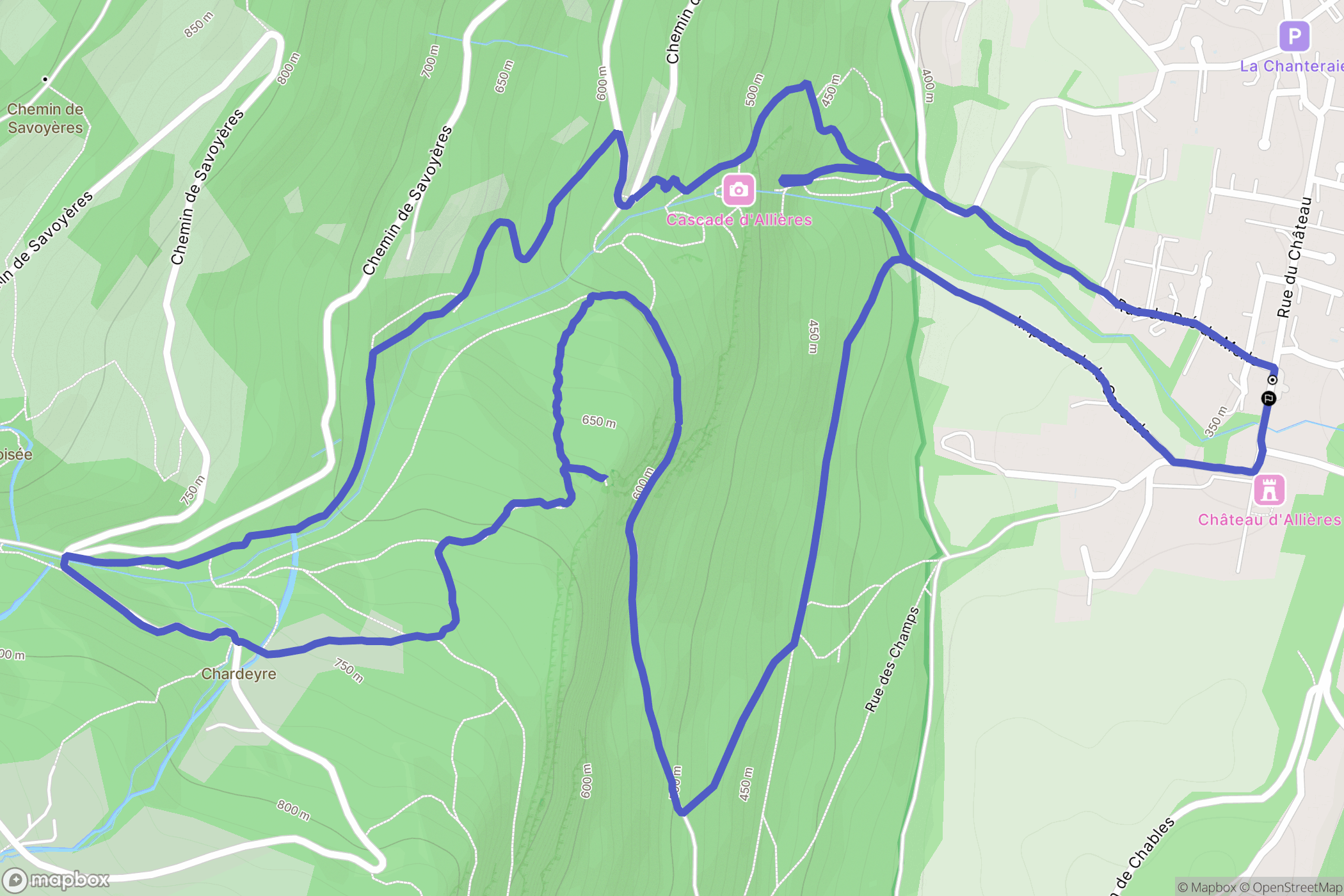 Le Pont-de-Claix : carte du parcours de randonnée - France