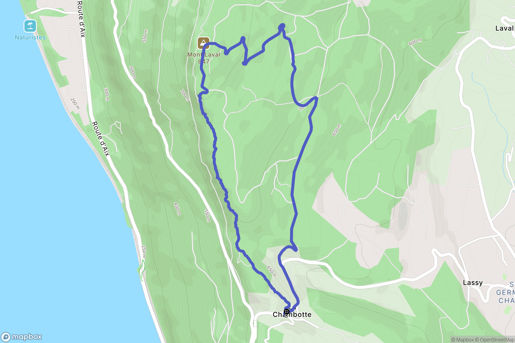 La Chambotte: routekaart voor buitenactiviteiten - France