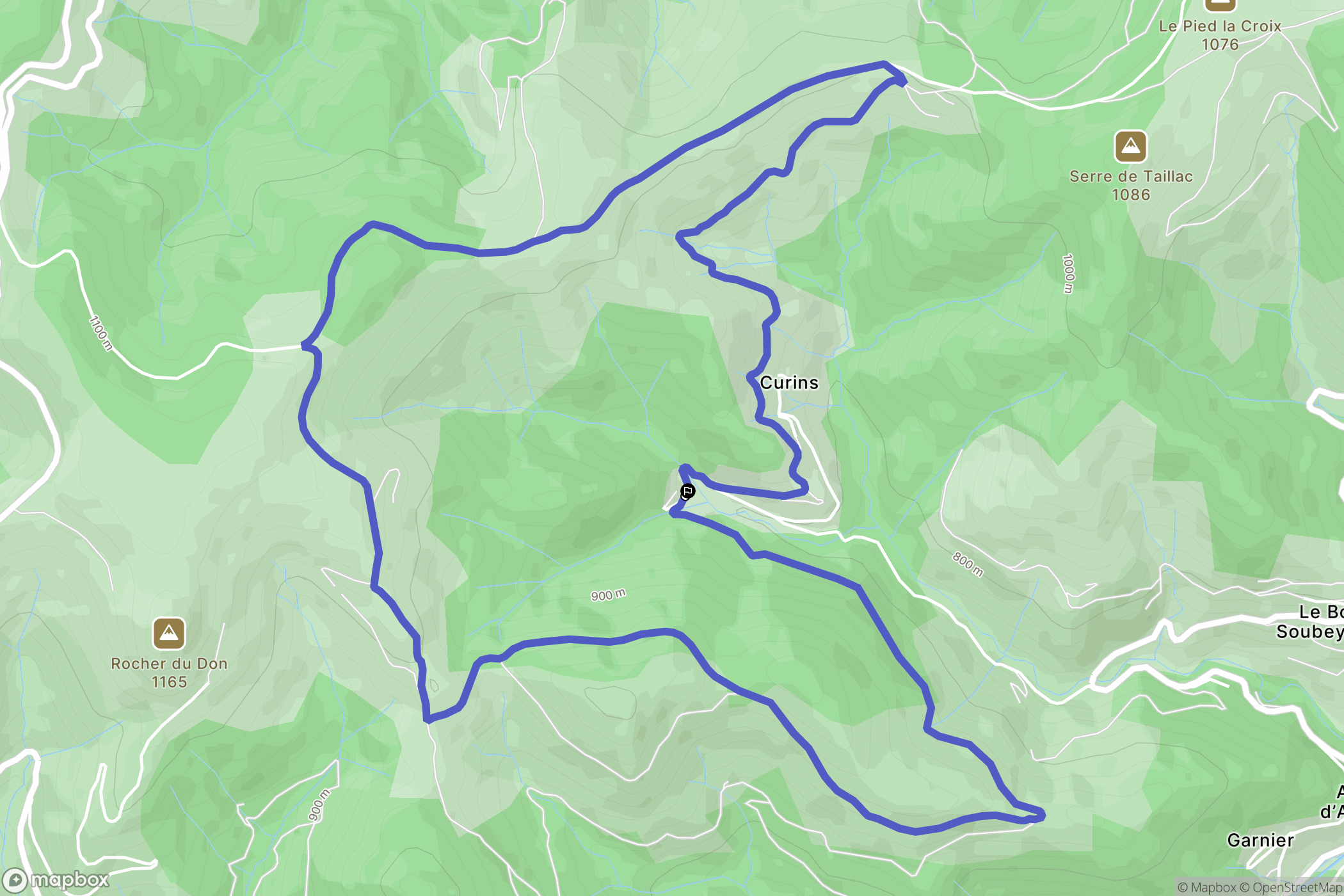 Marcols-les-Eaux : carte du parcours de randonnée - France