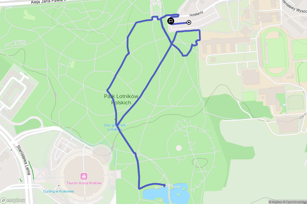 Kraków: mapa trasy - Poland
