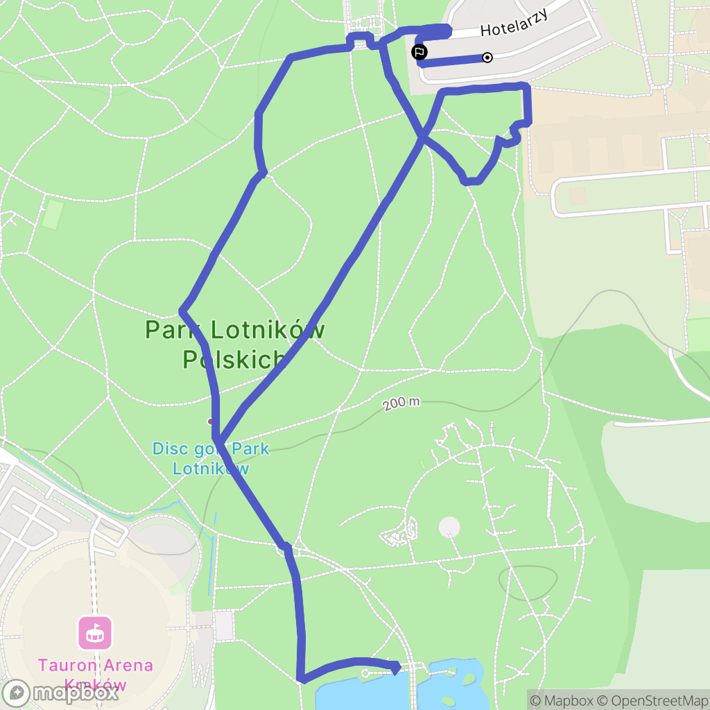 Kraków: mapa trasy - Poland