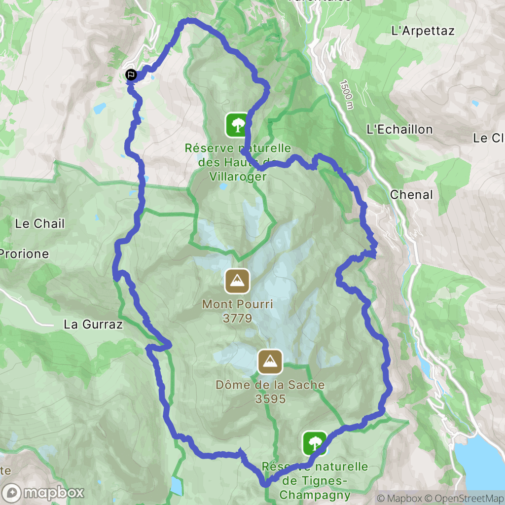 Arc 1950, Bourg-Saint-Maurice: routekaart voor buitenactiviteiten - France