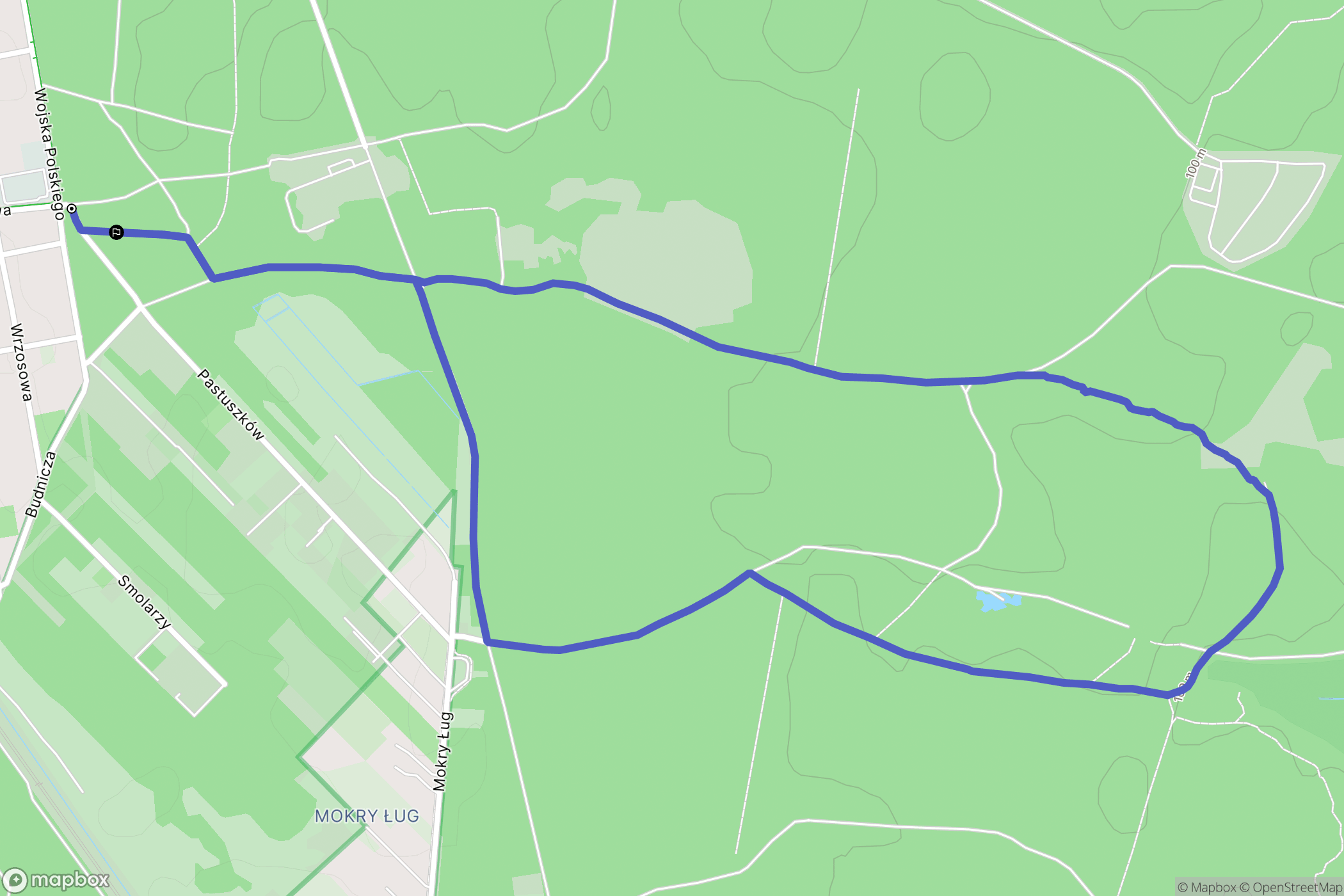 Zielonka: mapa trasy - Poland