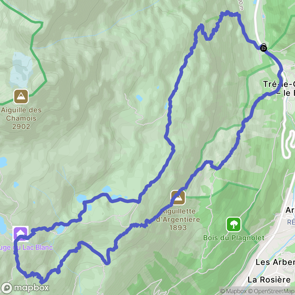 Tré le Champ le Haut, Argentière: routekaart voor buitenactiviteiten - France