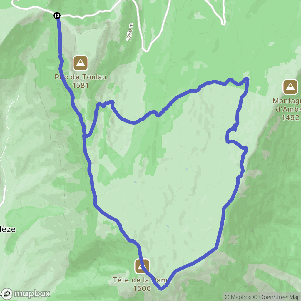 Valence : carte du parcours de randonnée - France