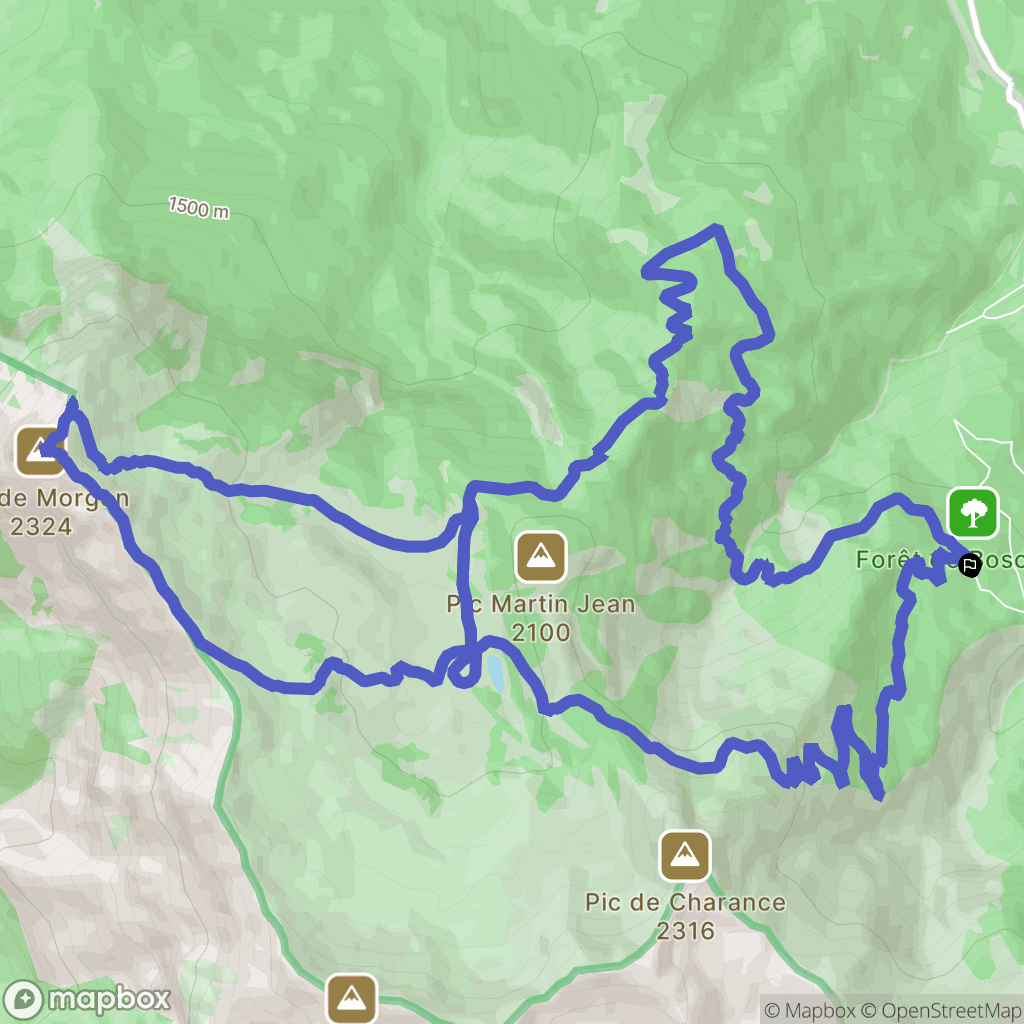 Le Marquisat, Crots : carte du parcours de randonnée - France