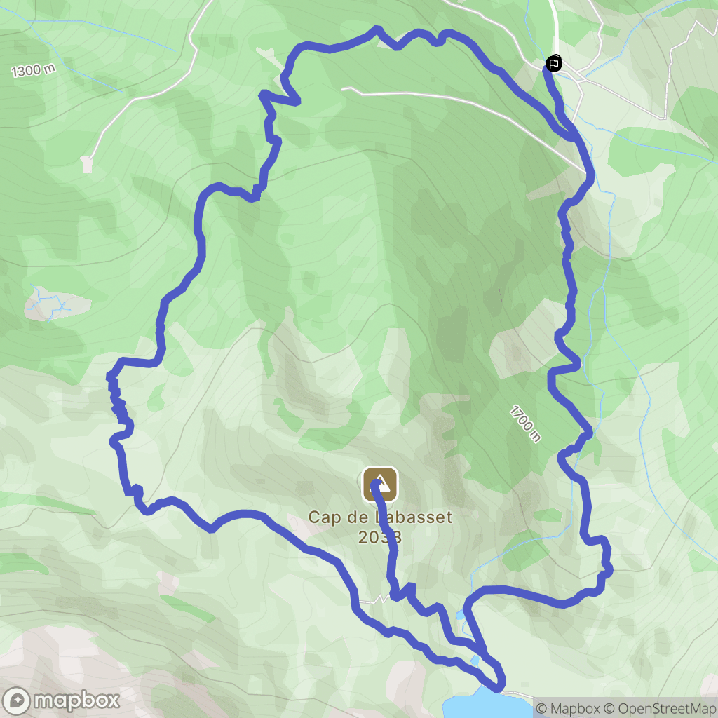 Cabanes d'Ardalos, Bagnères-de-Bigorre : carte du parcours de randonnée - France