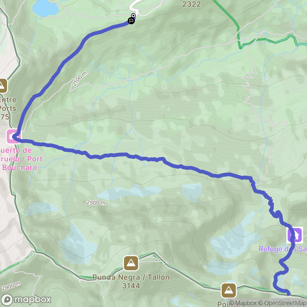Gavarnie : carte du parcours de randonnée - France