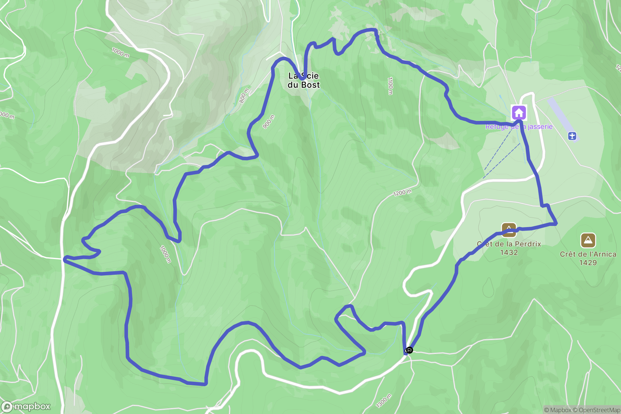 Le Bessat: routekaart voor buitenactiviteiten - France