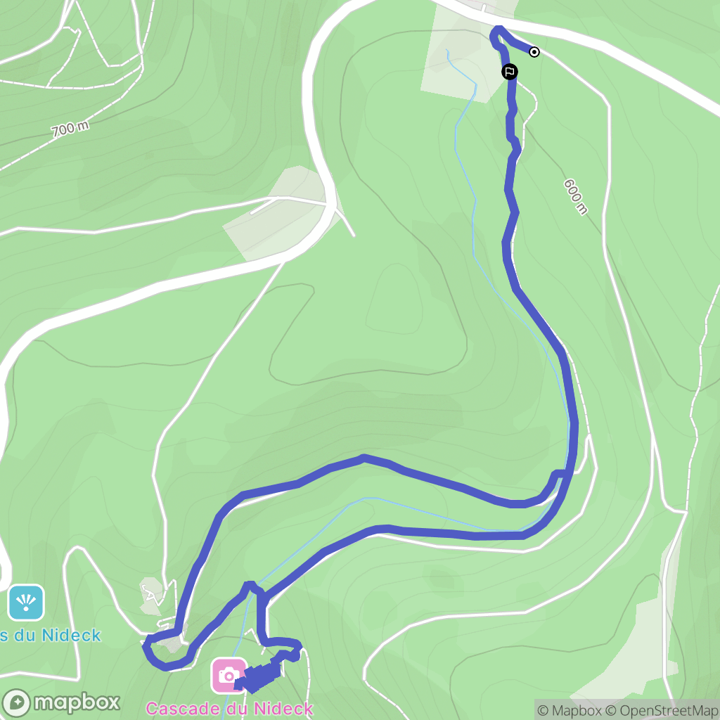 Maison Forestière du Nideck, Oberhaslach : carte du parcours de randonnée - France