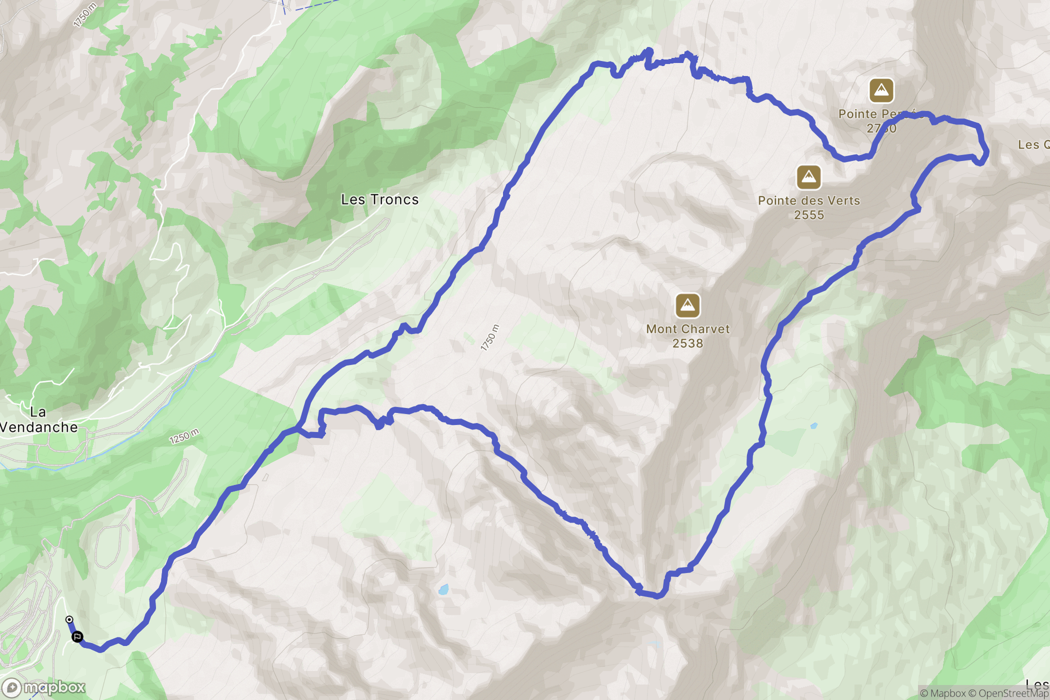 Les Confins, La Clusaz: routekaart voor buitenactiviteiten - France