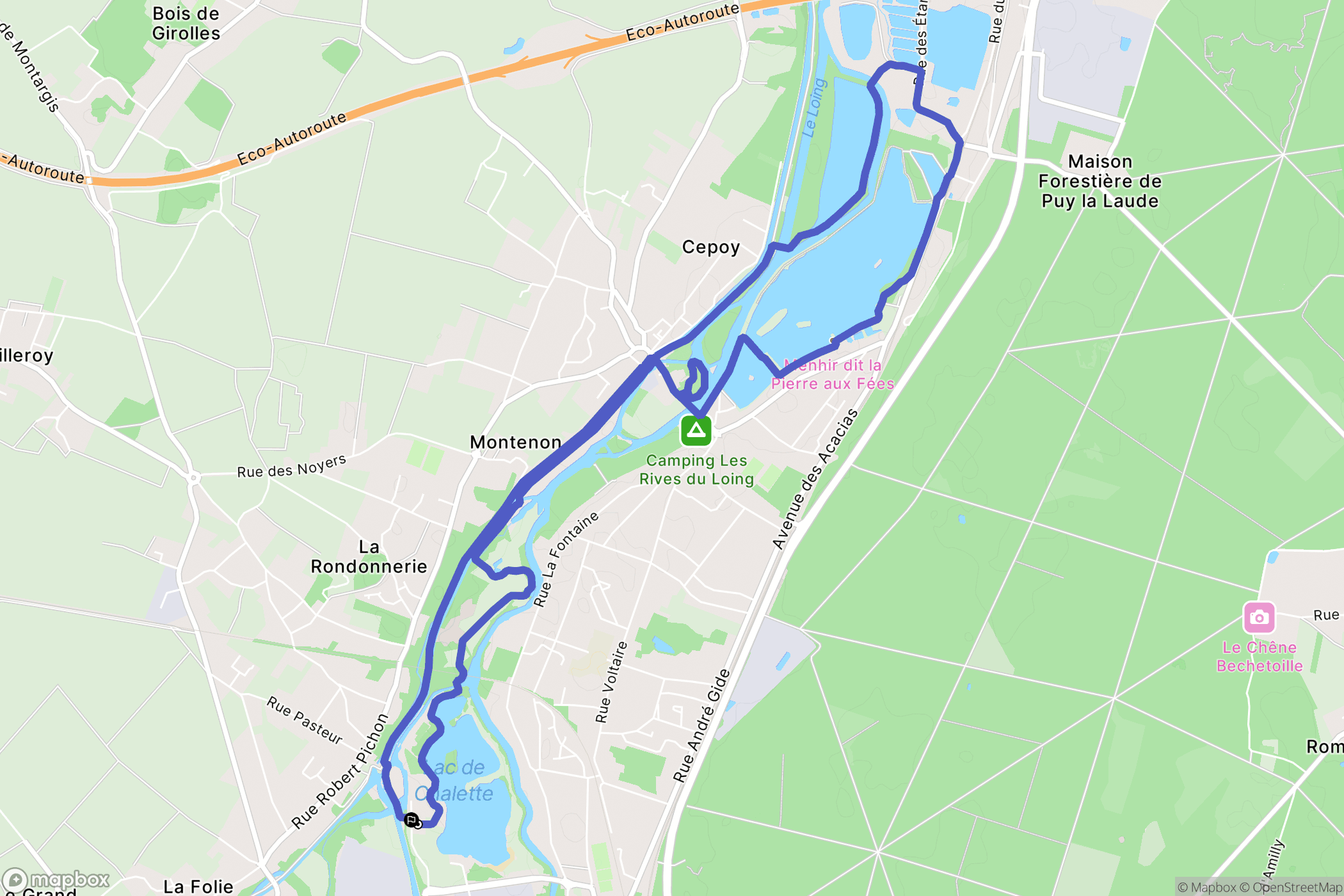 Châlette-sur-Loing: routekaart voor buitenactiviteiten - France