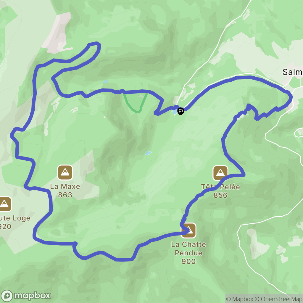 La Broque : carte du parcours de randonnée - France